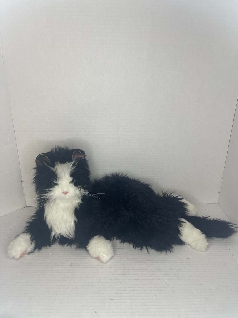 (Fully Works) Ageless Innovation Tuxedo Black & White Robotic Companion Pet Cat
